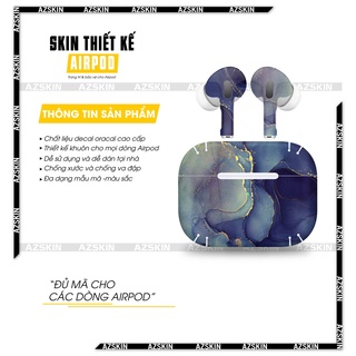 Miếng Dán Skin AirPods 1/2/3/Pro Họa Tiết Vân Đá |SK_APNT29| Chất Liệu Nhập Khẩu, Chống Nước, Chống Xước - Cắt Sẵn Khuôn