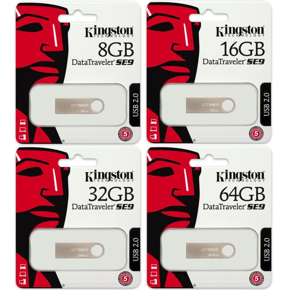 USB Kingston SE9 dung lượng 4GB, 8GB, 16GB, 32GB, 64GB nhỏ gọn chống nước và bền bỉ