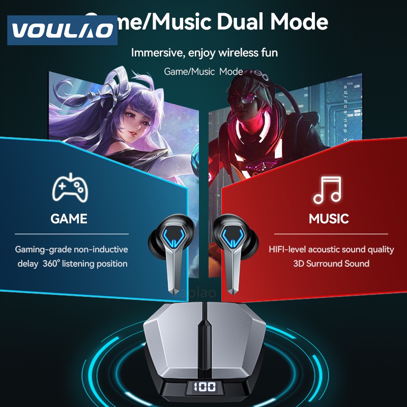 VAOLAO-GM1- Tai nghe chơi game không có độ trễ với micrô