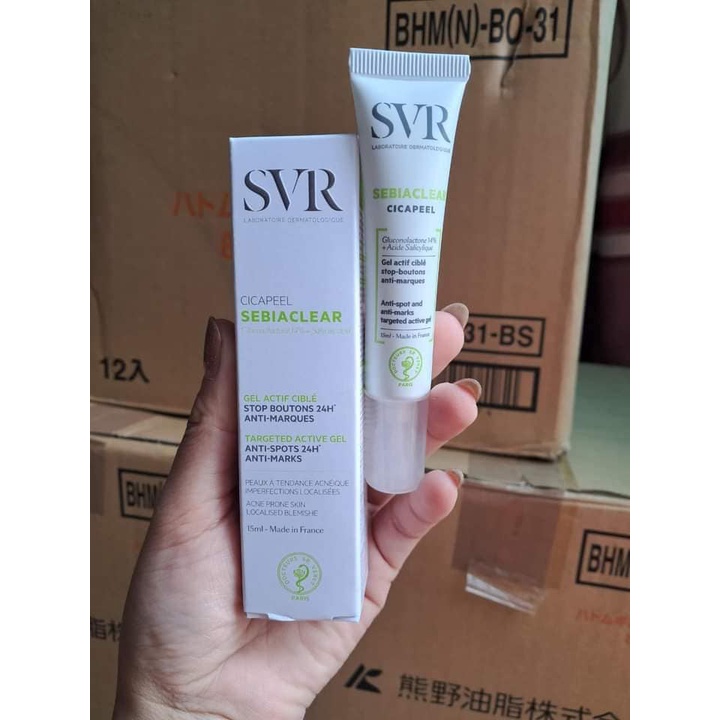 Kem Dưỡng SVR Kiềm Dầu Giảm Mụn Sưng Viêm Active Gel/ Sebiaclear Mat Pores/ Cicapeel