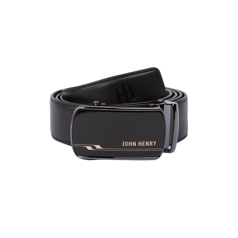 Thắt lưng nam da bò đầu tăng đơ , chất liệu 100% da thật John Henry - BE22SS12-EP