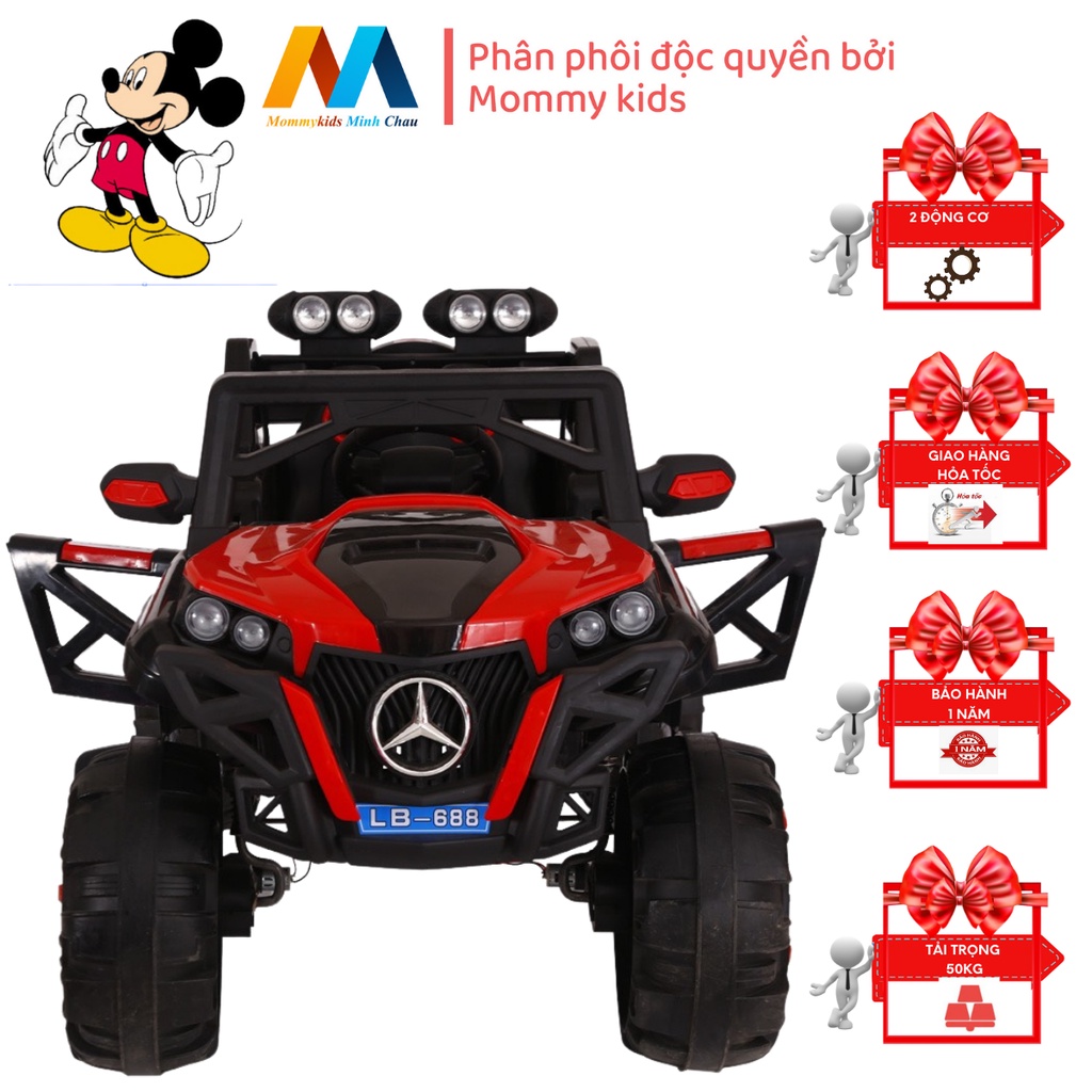 Ô tô xe điện địa hình Mommykids Minh Chau, đồ chơi vận động cho bé dành cho bé 1-7 tuổi