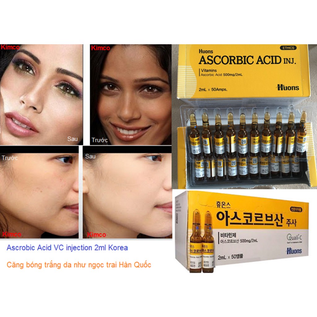 Hộp 50 ống vitamin C Huons giúp căng bóng da Hàn Quốc 50 x 2ml