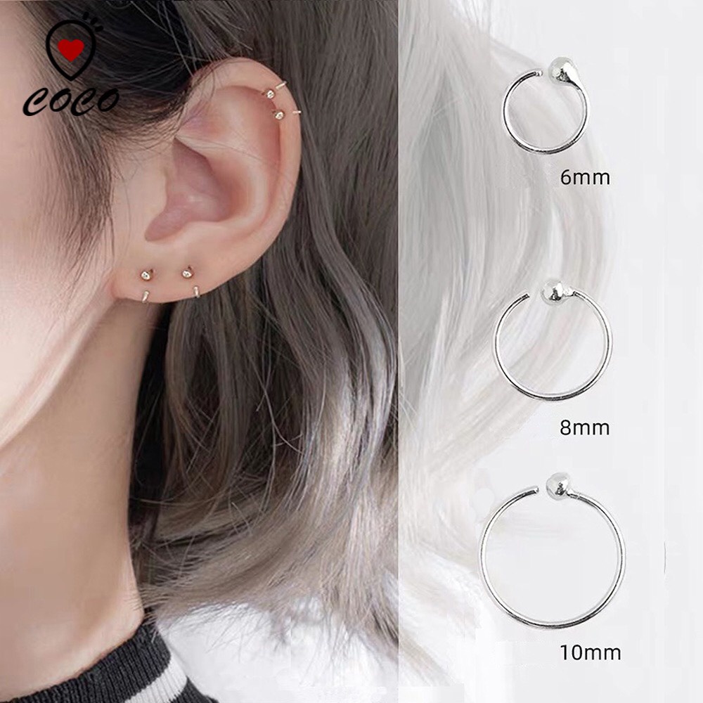 Đôi Khuyên Tai Hợp Kim Dáng Tròn Tạo Hình Độc Đáo Thời Trang Cho Nữ M2