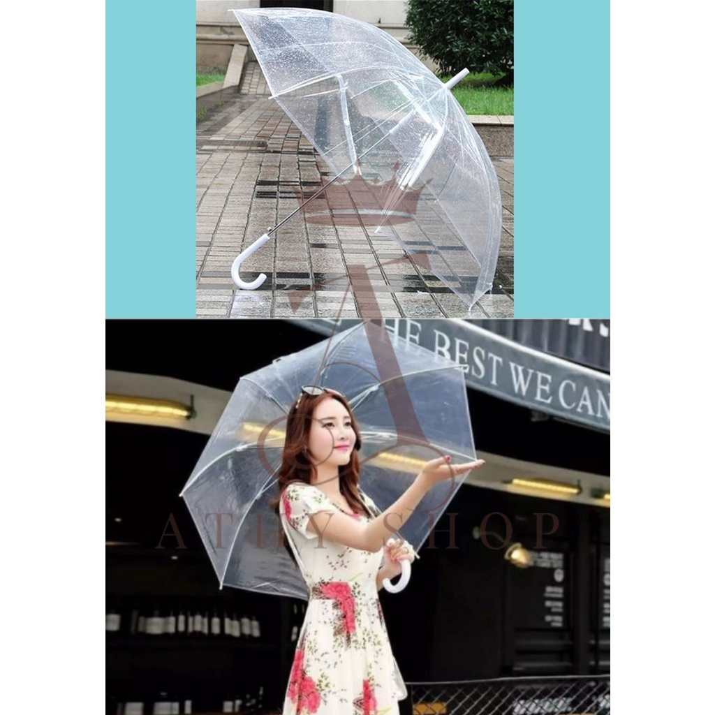 Ô TRONG SUỐT 50 CM, dù đi mưa thời trang, dù giá rẻ bền đẹp ô che nắng chụp hình quay phim diễn văn nghệ umbrella rain