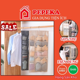 Túi đựng đồ nhiều ngăn treo tường, túi đựng đồ lot treo tủ đa năng gọn nhẹ - PEPEKA 15TDDL