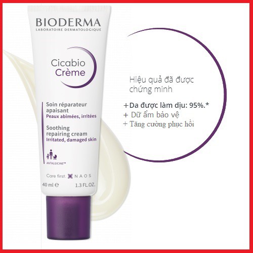 Kem Dưỡng Bioderma Cicabio Creme Hỗ Trợ Phục Hồi Da Hiệu Quả 40ml