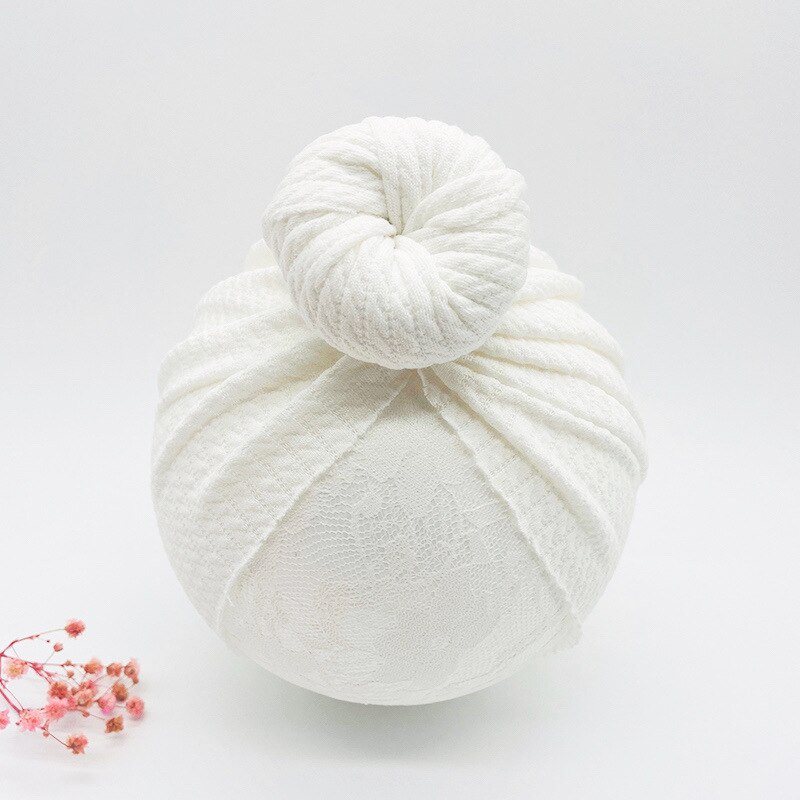 Mũ Beanie Mềm Co Giãn Thắt Nút Cho Bé Gái