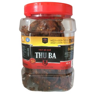 Bò Khô lát (miếng) Thu Ba 500g, hàng Việt Nam chất lượng cao, loại đặc biệt, hảo hạng