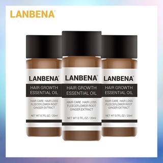 Bộ 3 lọ dầu tinh chất dưỡng kích mọc tóc 20ml nhãn hiệu LANBENA