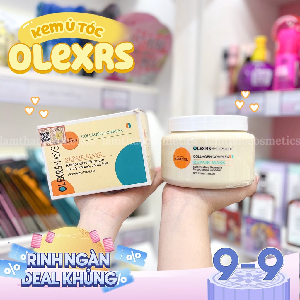 Bộ Gội Xã Ngăn Ngừa Rụng Tóc Olexrs + Hair Salon Puren 100% Argan Oil