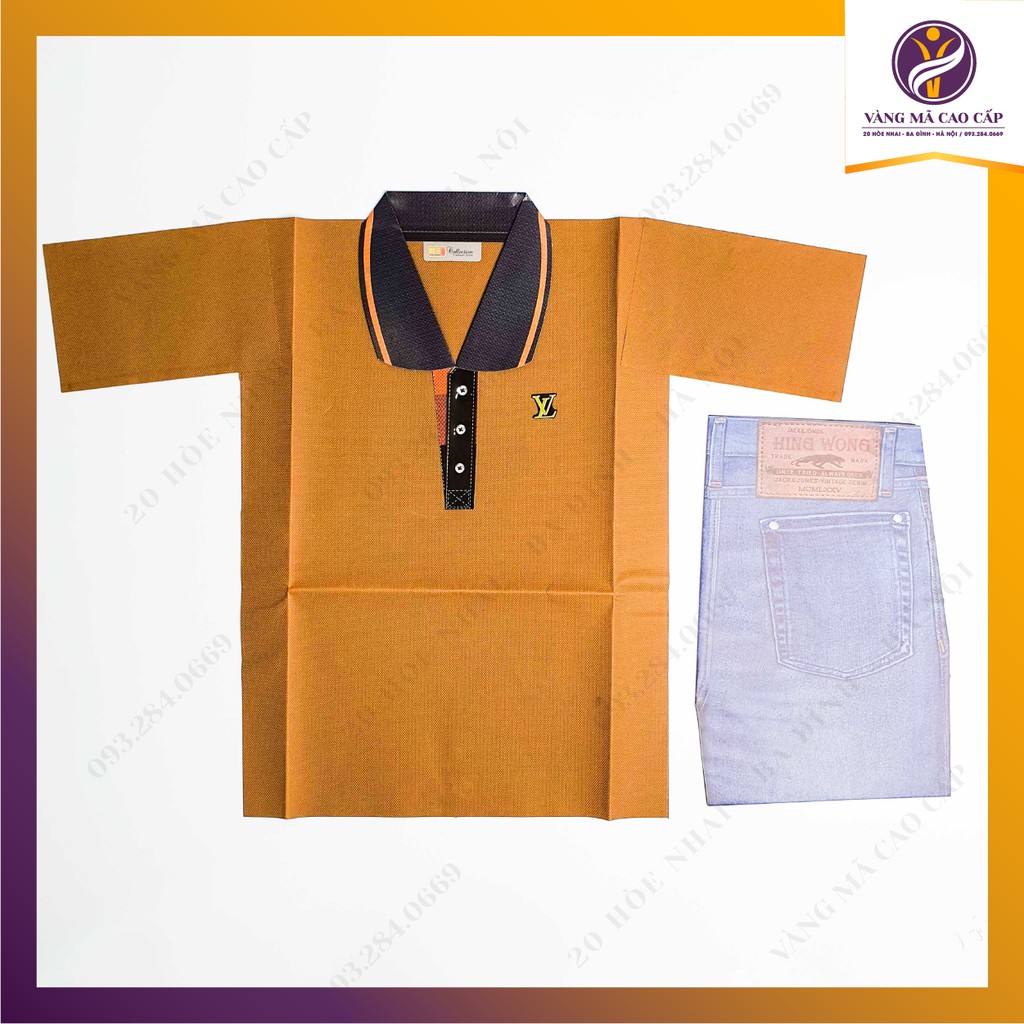 Bộ Áo Phông Áo Polo Quần Bò Nam Mùa Hè Vàng Mã loại đẹp - VM74