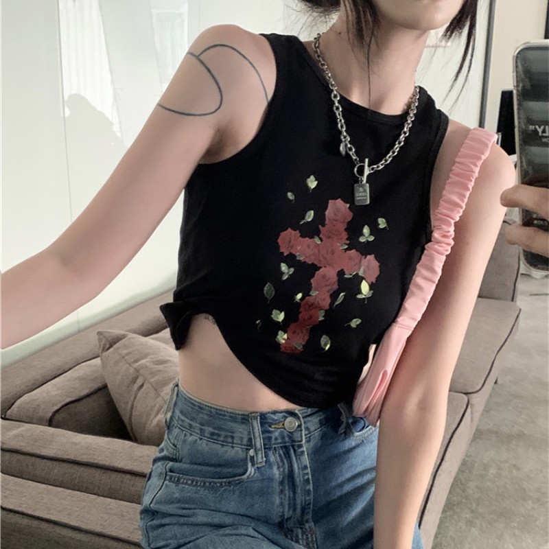 Áo Thun Tay Ngắn Dáng Rộng In Họa Tiết Phong Cách Retro Thời Trang Mùa Hè Cho Nữ