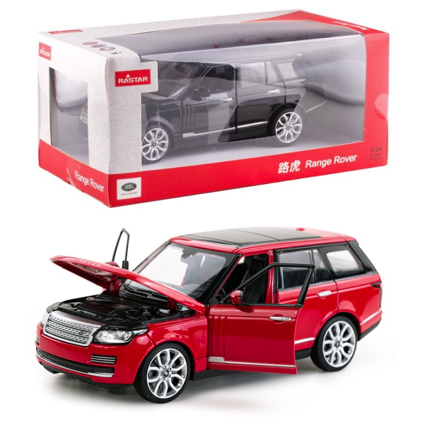 Xe mô hình ô tô Range Rover tỉ lệ 1:24 xe ô tô bằng sắt có vô lăng bẻ lái mở cửa trước đồ chơi trẻ em