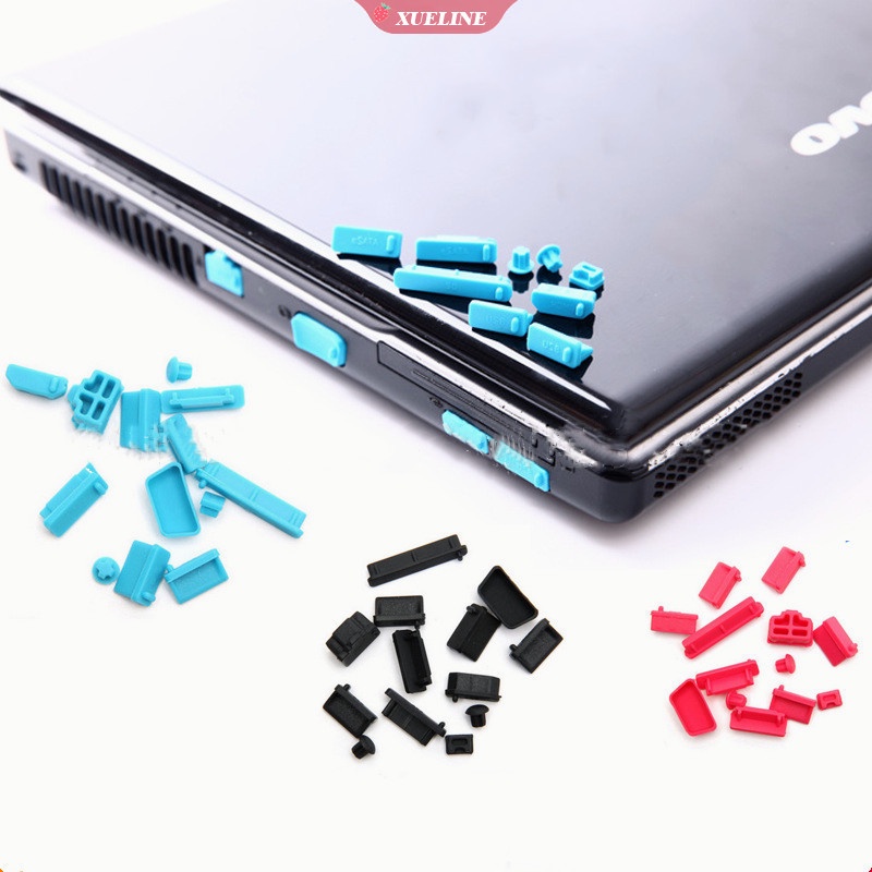 Bộ 16 Nút Silicone Bịt Ổ Cắm laptop Chống Bụi Nhiều Màu