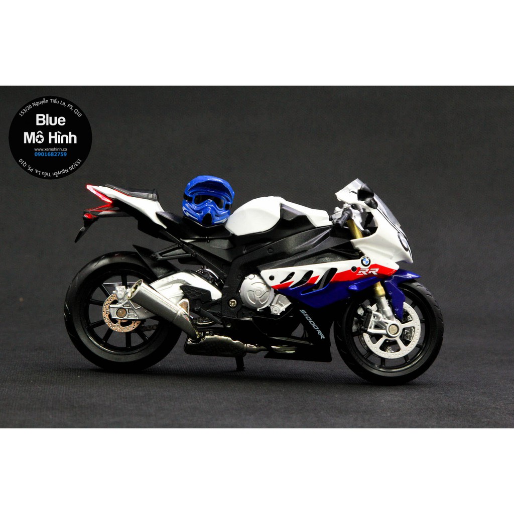 Blue mô hình | Mô hình xe Moto BMW S1000RR sáng đèn tỷ lệ 1:12