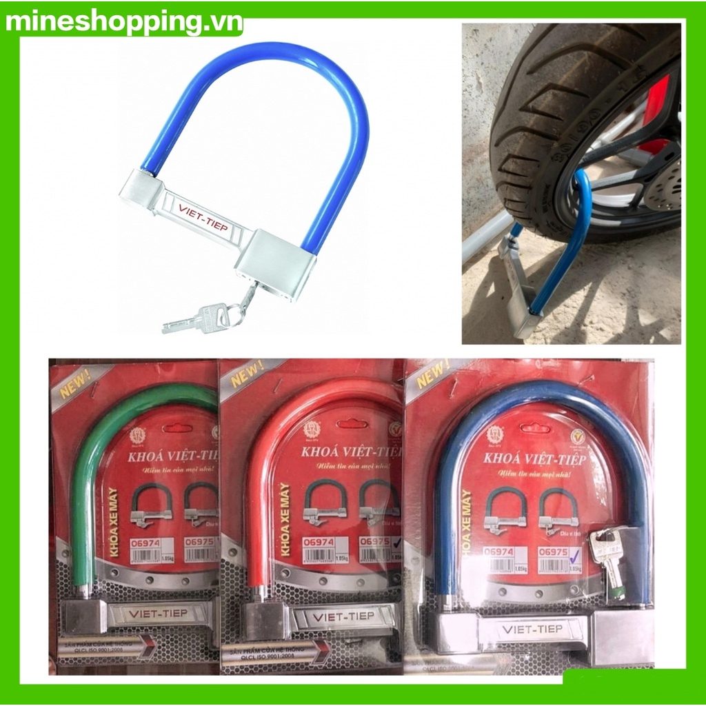 Khoá chữ U Việt Tiệp cao cấp chìa vi tính_176x213mm - Khoá bánh xe máy, xe đạp,...06975