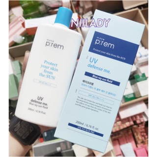 Kem chống nắng vật lý toàn thân Make P:rem UV Defense Me Blue Ray Sun Fluid (200ml)