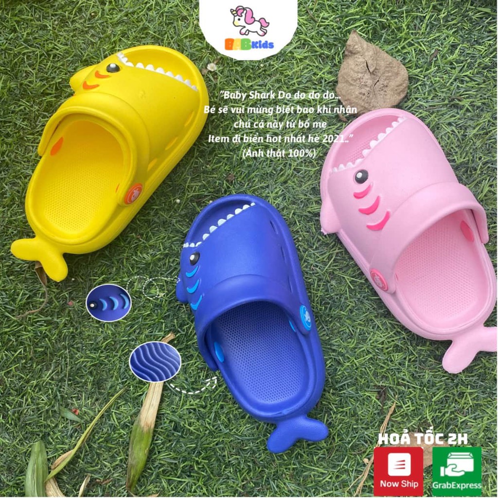 Dép Sục Cho Bé BABYSHARK Siêu Nhẹ Chống Trượt Cho Bé Trai Bé Gái