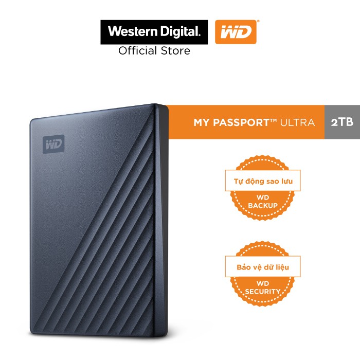 Ổ Cứng Di Động WD My Passport Ultra Silver -2TB ( 2.5&quot; USB 3.0 )-