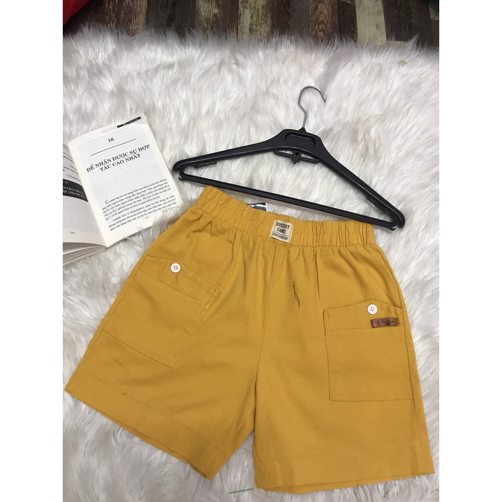 Quần đùi mặc nhà nữ trơn Kanimi, quần short thun kaki dáng rộng cạp chun mặc nhà siêu mềm mát | BigBuy360 - bigbuy360.vn