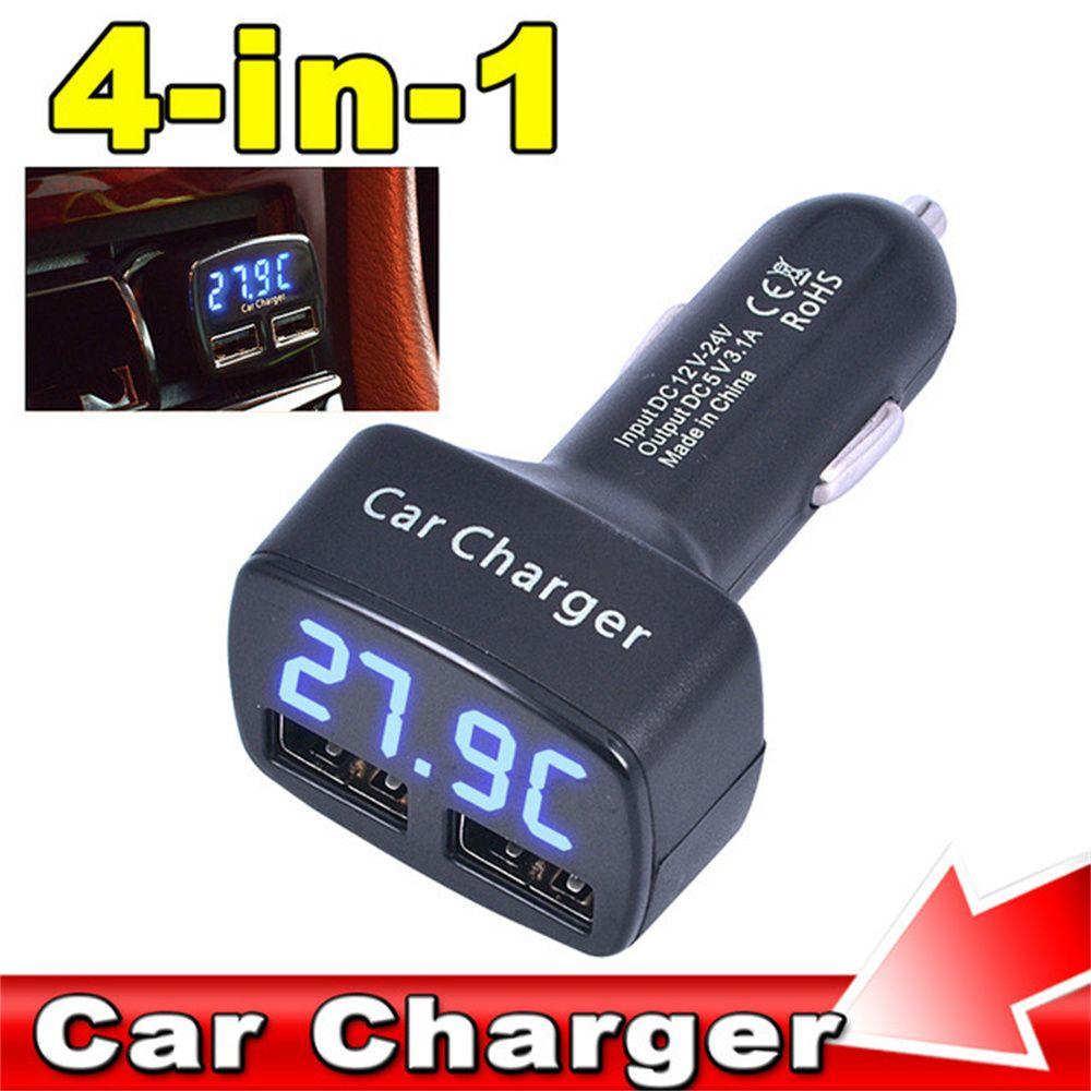 Tẩu Sạc Điện Thoại Trên Ô Tô Hai Cổng USB DC 5V 3.1A