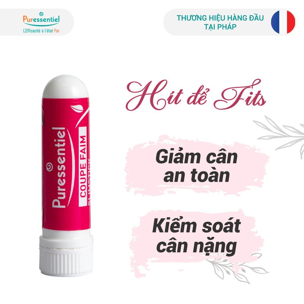 Slimstick thanh hít giảm cảm giác thèm ăn Puressentiel 10ml, hỗ trợ giữ dáng, thành phần tự nhiên, xuất xứ Pháp