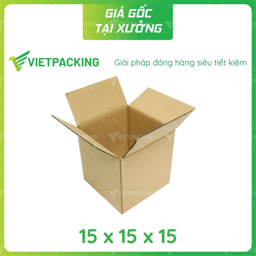 15x15x15 - 50 hộp carton vuông vức giấy đẹp V075