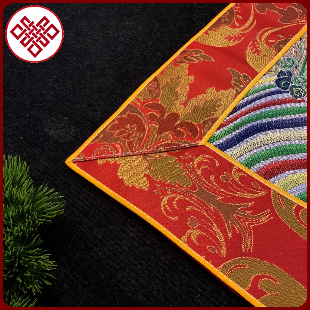 Rèm Cửa Trang Trí Bàn Thờ [ Mật Tông Kim Cương Hỷ Lạc ] Kalachakra Màu Xanh