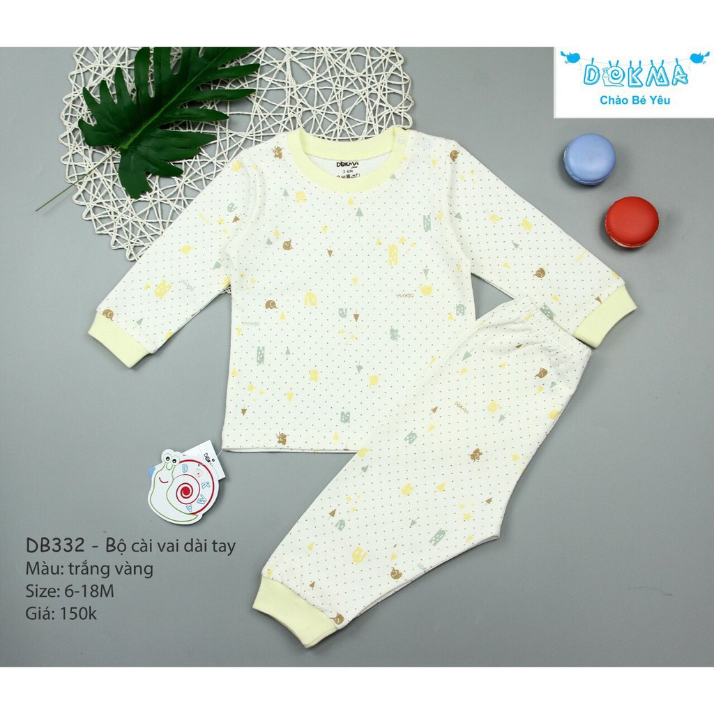 Dokma - Bộ ss dài tay nỉ bông 6-18m DB332