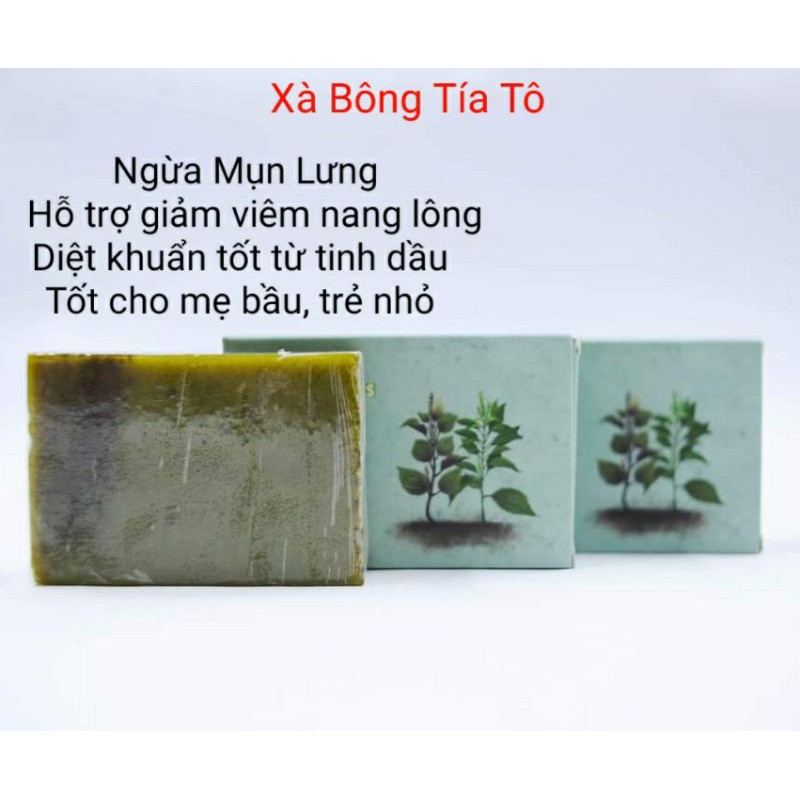 Xà Bông Sinh Dược Tía Tô - Ngừa Mụn Lưng