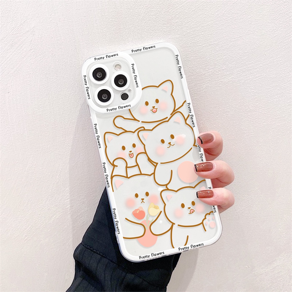 Ốp lưng iphone Line Pet trong cạnh vuông 6/6plus/6s/6splus/7/7plus/8/8plus/x/xs/11/12/13/14/pro/max/promax/plus