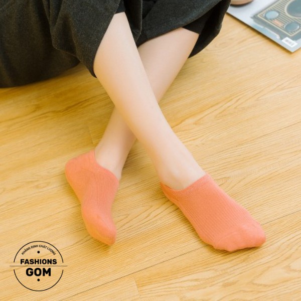 [SET 10 ĐÔI] Tất Nữ Cao Cấp Mẫu Sọc Gân, Vớ Nữ Cổ Ngắn có đệm cao su êm gót, chống tuột - NUCN-CC-03
