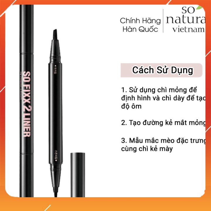 Chì Kẻ Mắt 2 đầu So Fixx 2 Liner So'Natural