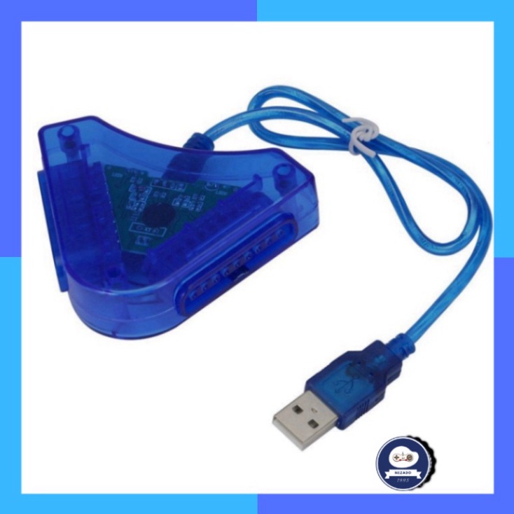 Dây cáp chuyển đổi 2 cổng USB cho tay cầm chơi game PS1 PS2 MG12