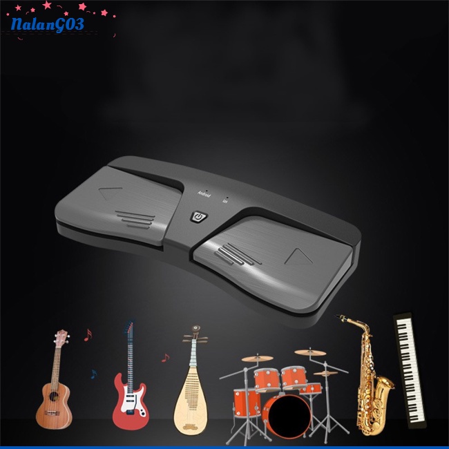 NA Smart Wireless Bluetooth-compatible Foot Pedal Guitar  Sheet  Flipping Portable Guitar Page  Turner Musical