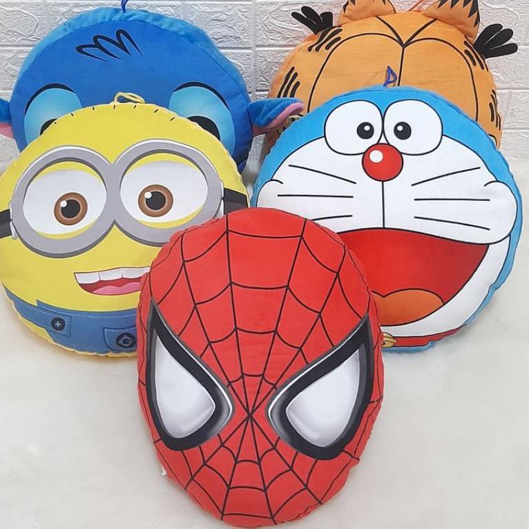 Gối Ôm Hình Nhân Vật Hoạt Hình Doraemon Garfield Spiderman 83