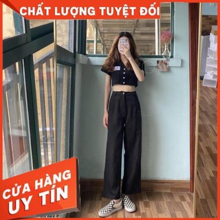 Áo croptop tay ngắn cài cúc BS chất Bozip, 3 màu trắng/hồng/đen VST