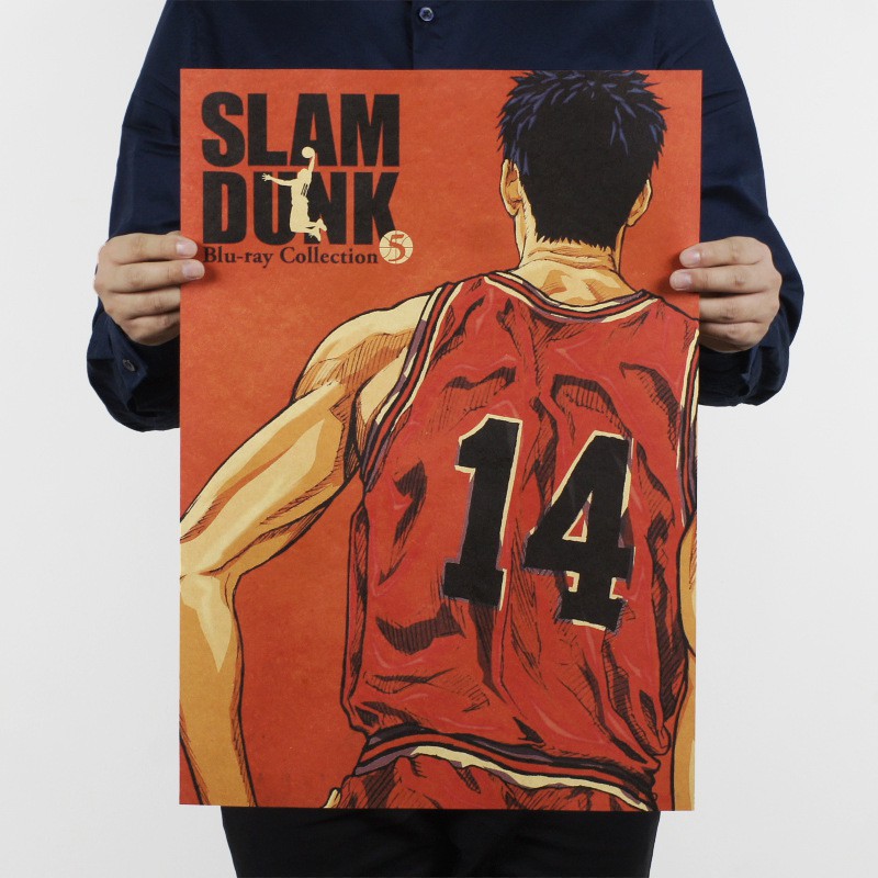 Poster Phim Hoạt Hình SLAM DUNK Bằng Giấy Kraft Treo Tường Trang Trí