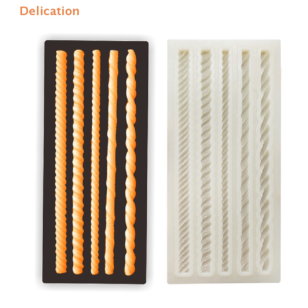Khuôn Silicone Tạo Hình Dây Bện Trang Trí Bánh DIY