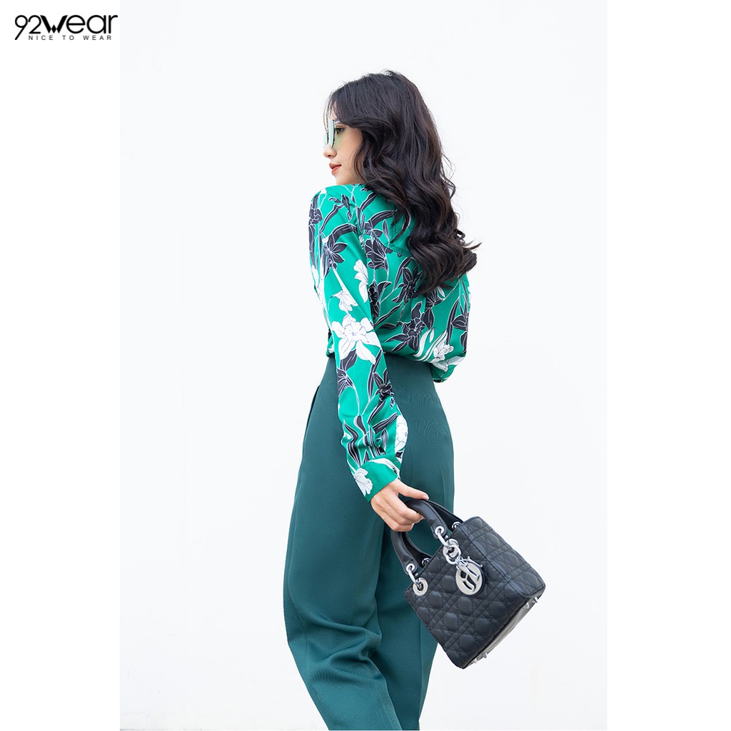 Quần baggy nữ cạp liền 2 cúc QGW0589 92WEAR | BigBuy360 - bigbuy360.vn