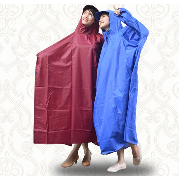 Áo Mưa Vải Dù Xẻ Tà Cánh Dơi Dài 1m6 Chống Thấm Cao Cấp
