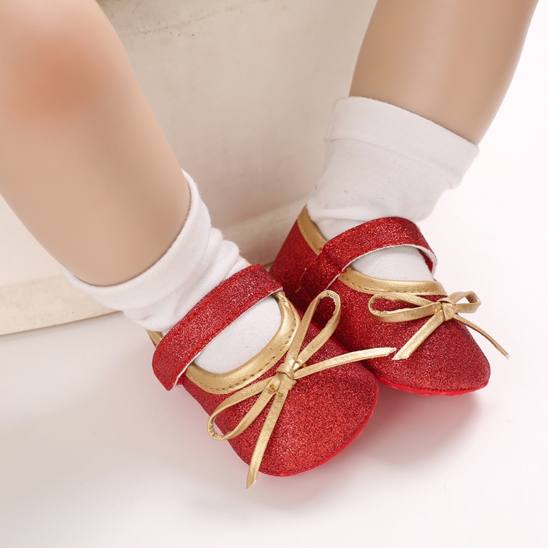 Giày Búp Bê Phối Nơ Xinh Xắn Dành Cho Bé Gái Từ 0-18 Tháng Tuổi Walkers