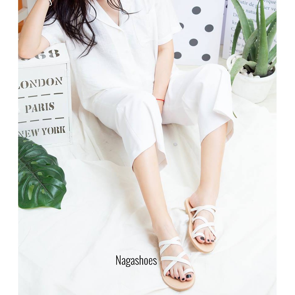 Dép Quai Chéo Xỏ Ngón NAGASHOES NAD27