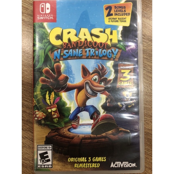 Trò chơi Cáo 3 trò crash bandicoot Crashbandicoot n sane Trilogy cho Nintendo Switch 2nd used nguyên hộp fullbox
