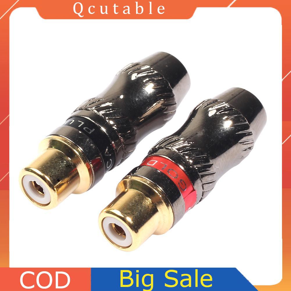 1 Cặp Giắc Cắm Rca Mạ Vàng