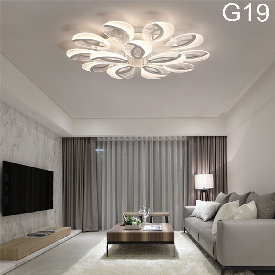 Đèn ốp trần trang trí phòng khách phòng ngủ 15 cánh 3 chế độ sáng điều khiển tăng chỉnh sáng Bảo hành 12 tháng - Mã 2037