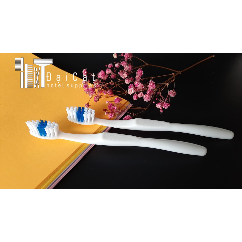 Bàn chải khách sạn -  100 Bộ bàn chải và kem ống CC 3 gam dành cho nhà nghỉ, khách sạn