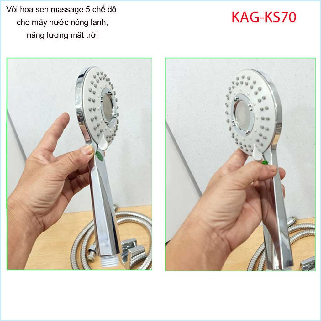 Tay sen massage, vòi hoa sen máy nước nóng năng lượng mặt trời KAG-KS70