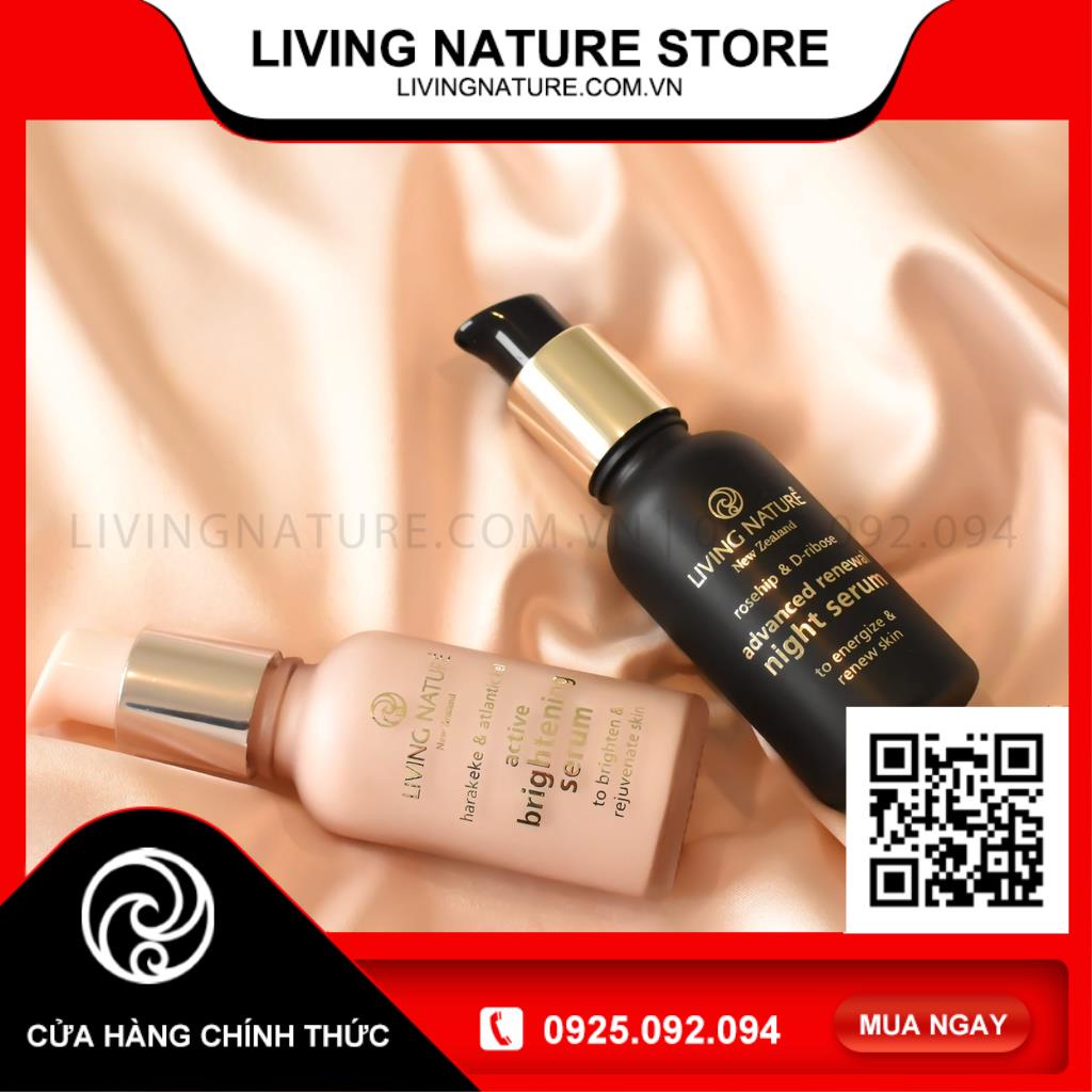 [Official Store] Bộ Đôi Dưỡng Sáng Da Ngày Đêm Living Nature Active Brightening Serum & Renewal Night Serum 30ml | BigBuy360 - bigbuy360.vn
